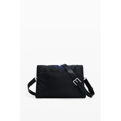 Atkins Dortmund fekete alapon kék virágmintás Desigual oldaltáska