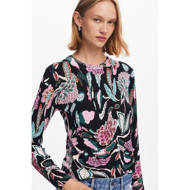 Manchester fekete színű, hosszú ujjú Desigual pulóver