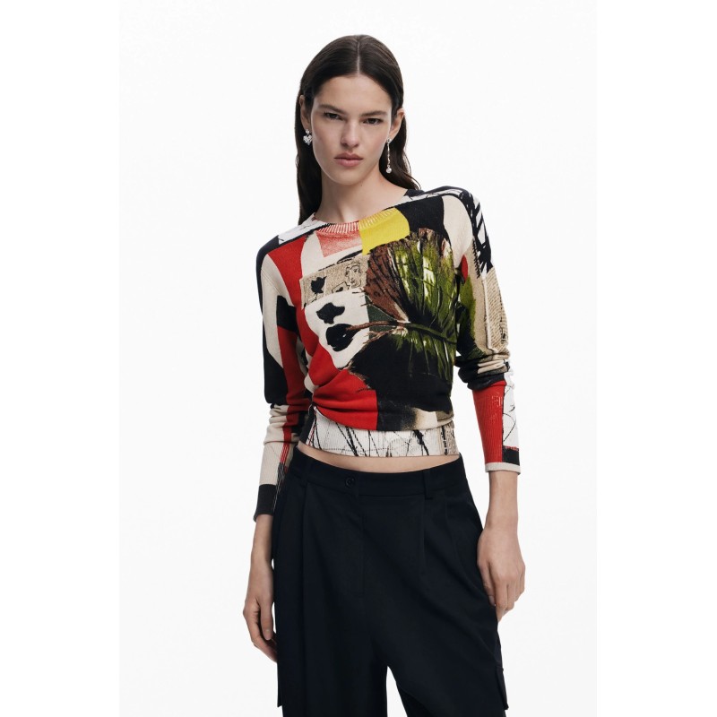 Desigual Jers Collage Lacroix hosszú ujjú női pulóver