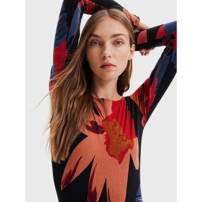 Nagy virágmintás, hosszú ujjú Desigual body