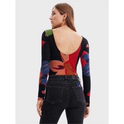 Nagy virágmintás, hosszú ujjú Desigual body