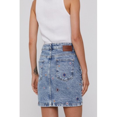 Világoskék színű, rövid, koptatott Desigual farmer szoknya