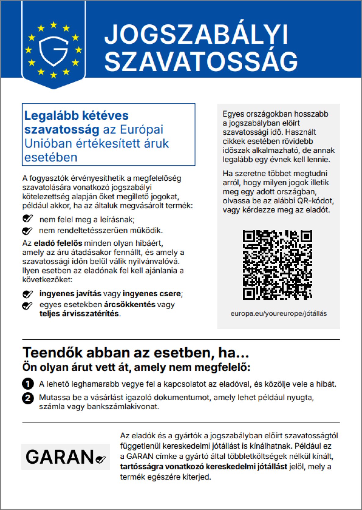 Mese Butik Jótállási Tájékoztató
